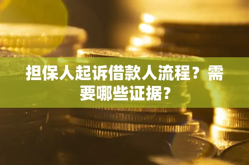 北京担保人起诉借款人流程?需要哪些证据? 北京担保人起诉借款人流程?需要哪些证据?
