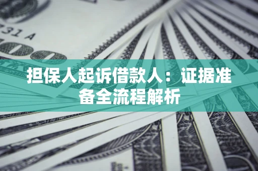 北京担保人起诉借款人：证据准备全流程解析