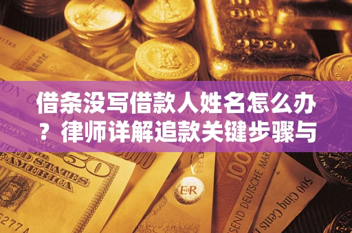 北京借条没写借款人姓名怎么办？律师详解追款关键步骤与证据链构建