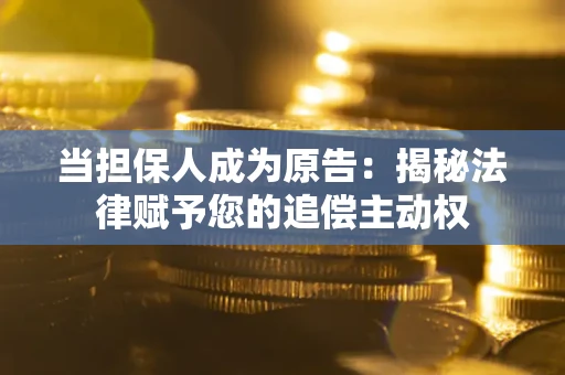 北京当担保人成为原告:揭秘法律赋予您的追偿主动权 北京当担保人成为原告:揭秘法律赋予您的追偿主动权