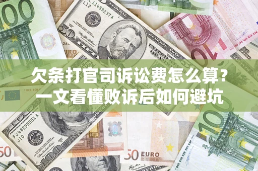 北京欠条打官司诉讼费怎么算？一文看懂败诉后如何避坑